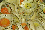 Artichokes with Potatoes and Egg Lemon Sauce